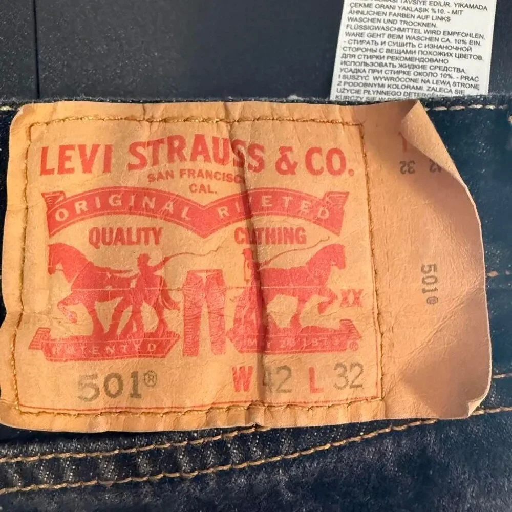 Levi-s Men's Black and Navy Jeans